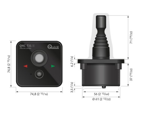 COMANDO ELICA A JOYSTICK IN VETRO