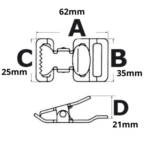 Stainless steel belt tensioner mm.25 (06.441.36)