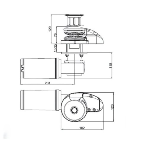 VERRICELLO INOX ITALWINCH CLS 500W 12V CATENA MM.6