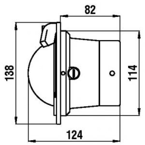 Bussola Riviera serie POLARE BP1 ad incasso verticale bianca mm.138