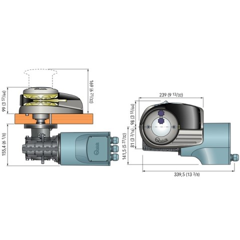 Verricello ALEPH 1000W 12v mm.8