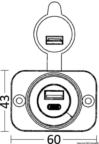 Presa incasso doppia USB Type-A + Type-C