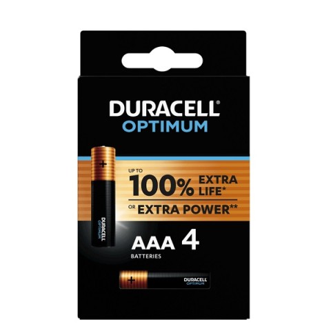 Batteria alcaline DURACELL OPTIMUM Ministilo AAA blister pz.4