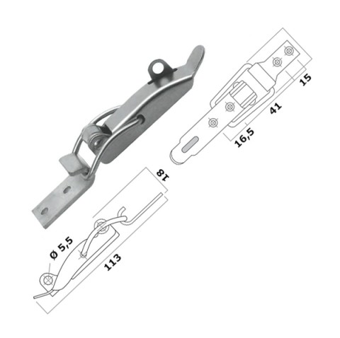 Chiusura a leva inox mm.113 (38.206.01)