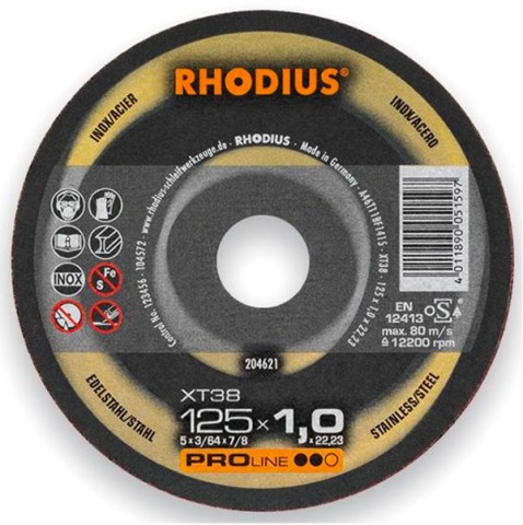 Disco RHODIUS taglio inox mm.115x1