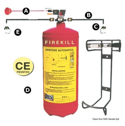 IMPIANTO ESTINTORE KG.3COMPLETO