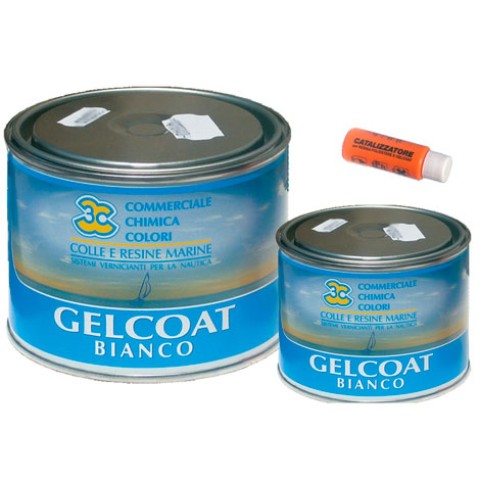 Gel coat bianco paraffinato kg.1,02 con catalizzatore 