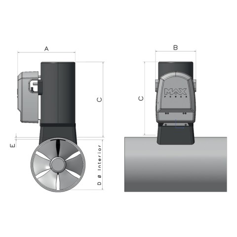 KIT ELICA MAX POWER CT125 115KG/F 24V TUNNEL MM.185