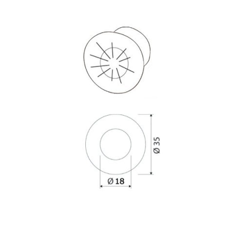 LED recessed courtesy light white 3000K (13.429.75)