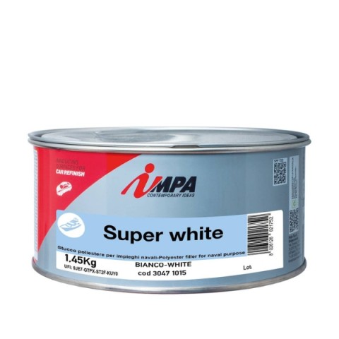 IMPA stucco poliestere navale SUPER WHITE Kg.1,5