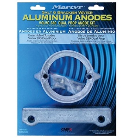 Kit anodi VOLVO 280 DUAL PROP in lega di alluminio M2 