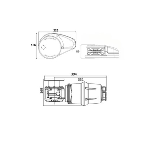 Winch LEWMAR VX3 24V 1500w chain mm.10 (02.601.10)