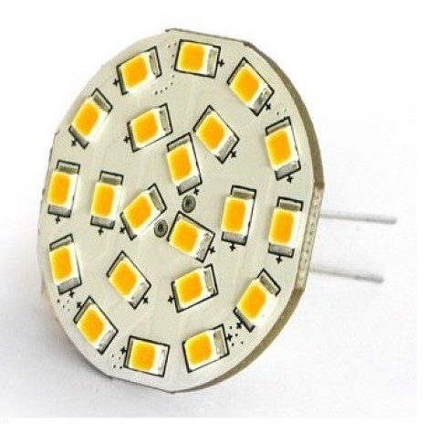 Lampadina LED G4 BACK 21smd LED luce calda 8/35V mm.35