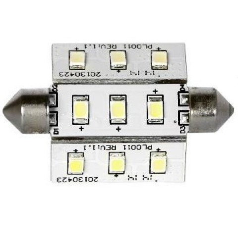 Lampadina LED SV8.5 9smd2835 LED luce calda 8/35V 210° mm.42