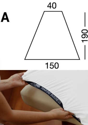 Lenzuolo elastico bianco sagomato cm.150x190x40