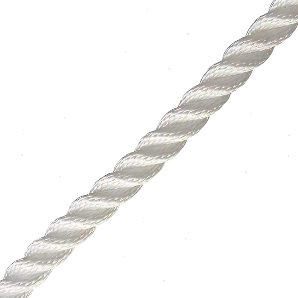 Twisted mooring rope medium tenacity white mm.8