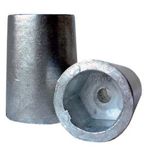 Anodo per ogiva Radice asse mm.40 esagonale RA033