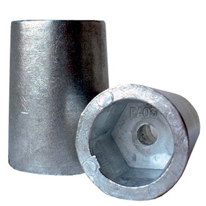 Anodo per ogiva Radice asse mm.100 esagonale RA100