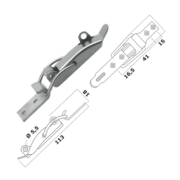 CHIUSURA A LEVA INOX