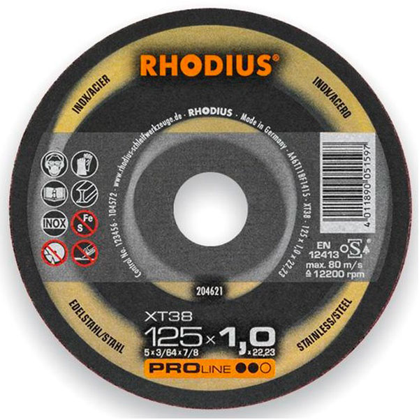 Disco RHODIUS taglio inox mm.115x0,6