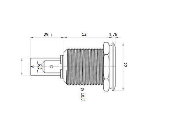 SPIA LED mm.19 GIALLA