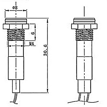 Spia verde mm.6