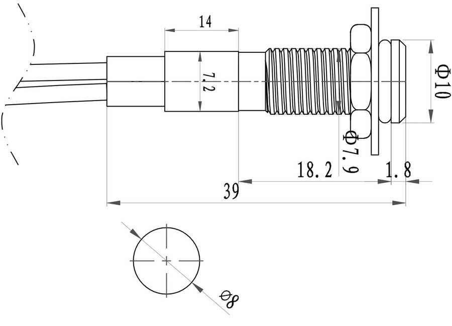 Spia rossa mm.8 