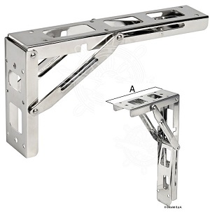 Supporto pieghevole inox per tavolo mm.320x165 (48.616.00)