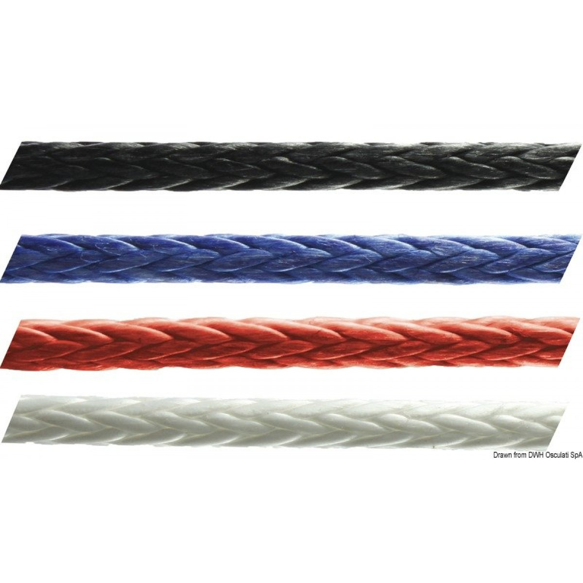 Treccia Marlow D12 dyneema scalzato nero mm.3 